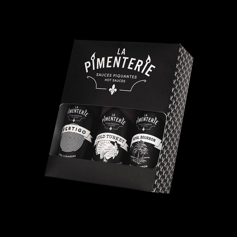 La Pimenterie Hot Sauces Piquantes Packaging Design Montreal