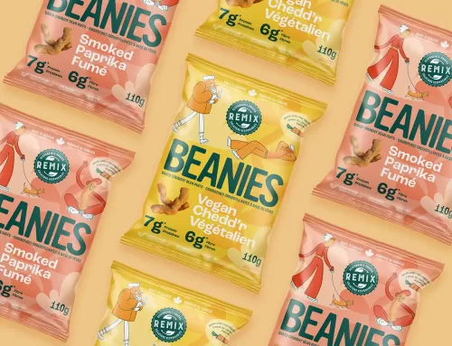 Design d’emballage pour les BEANIES de Remix Snacks