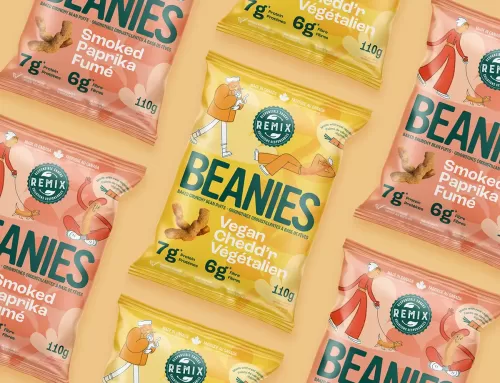 Design d’emballage pour les BEANIES de Remix Snacks